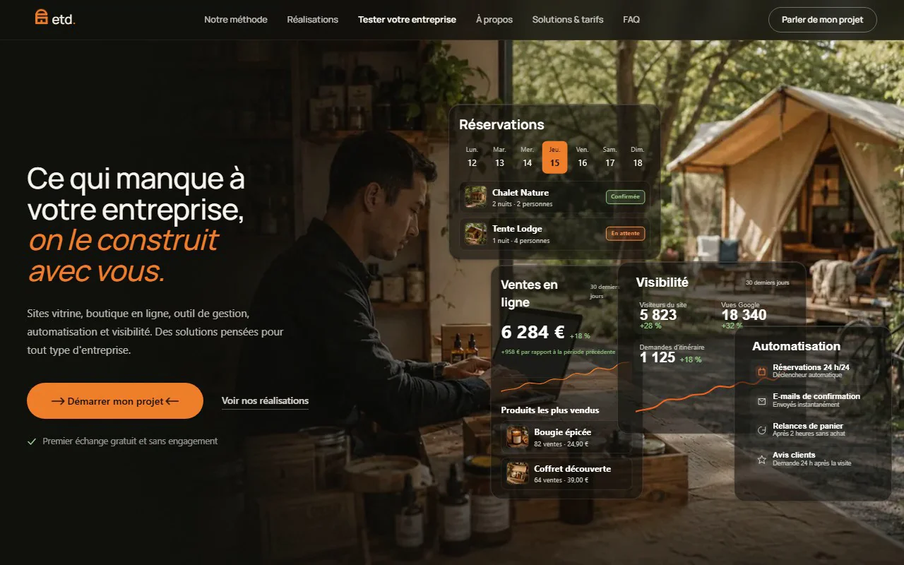 Affiche du parcours du site du studio etd projects