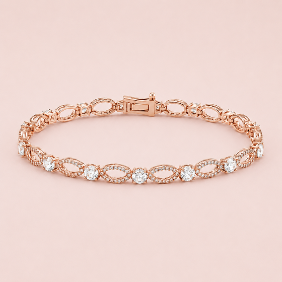 Bracelet délicat en or rose